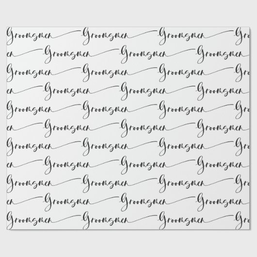 モダンな仲間のための黒と白の包装紙 ラッピングペーパー (フラット)