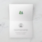 モダンな企業のクリスマススノービジネスロゴ シーズンカード (内部)