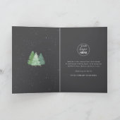 モダンな企業のクリスマス・ウッドランド・ロゴ シーズンカード (内部)