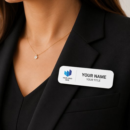 モダンな企業の従業員ロゴ入りマグネット名札 名札