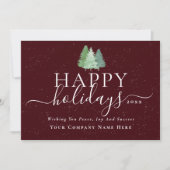 モダンな企業クリスマス会社ロゴ シーズンカード (正面)