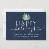 モダンな企業クリスマス会社ロゴ シーズンカード (正面)
