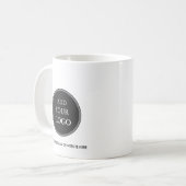 モダンな企業ロゴ コーヒーマグカップ (正面左)
