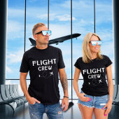 モダンな休暇の飛行機旅行クルー Tシャツ