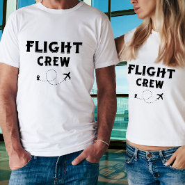モダンな休暇の飛行機旅行クルー Tシャツ