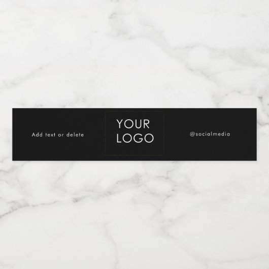 モダンな会社ロゴ 社会メディア プレーン ペットボトルラベル (シングルラベル)