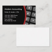 モダンな会計士によって整頓されているレイアウト 名刺 (正面/裏面)