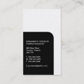 モダンな会計士の名刺 名刺 (裏面)