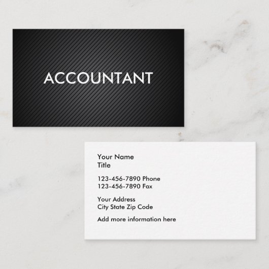 モダンな会計士 名刺 (正面/裏面)