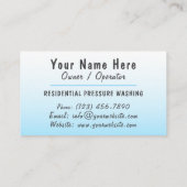 モダンな住宅のプレッシャーウォッシュ分割 名刺 (裏面)