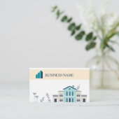 モダンな住宅不動産仲介エージェント 名刺 (スタンド正面)