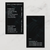 モダンな体育館は暗いスタイルを詳しく述べます 名刺 (正面/裏面)