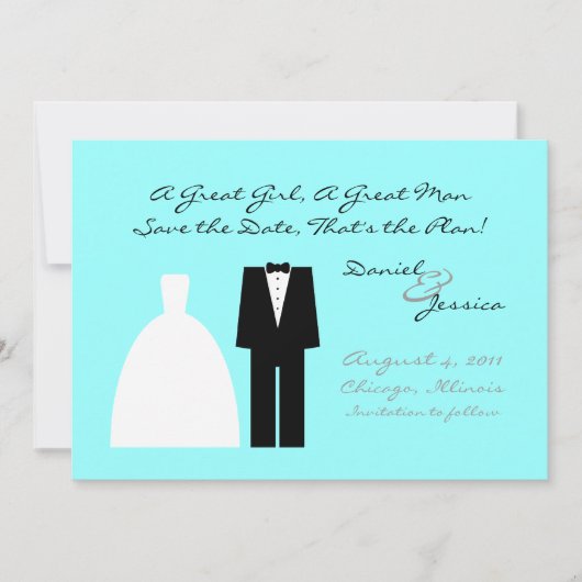 モダンな保存日付 セーブザデート (正面)