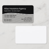 モダンな保険代理店 名刺 (正面/裏面)