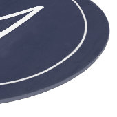 モダンな個人名とイニシャル カッティングボード (角)