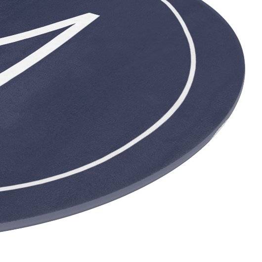 モダンな個人名とイニシャル カッティングボード (角)