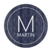 モダンな個人名とイニシャル カッティングボード (正面)