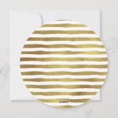 モダンな偽の箔加工 ゴールドドットの写真オーナメント 白 シーズンカード (裏面)