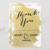 モダンな偽の金 サンキューカード (正面/裏面)