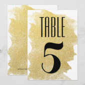 モダンな偽金の箔押し 招待状 (正面/裏面)