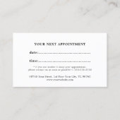 モダンな偽銀髪スタイリスト予約 予約カード (裏面)