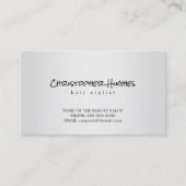 モダンな偽銀髪スタイリスト予約 予約カード (正面)