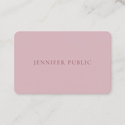 モダンな傾向はエレガントな最小主義のテンプレートを着色します 名刺 (正面)