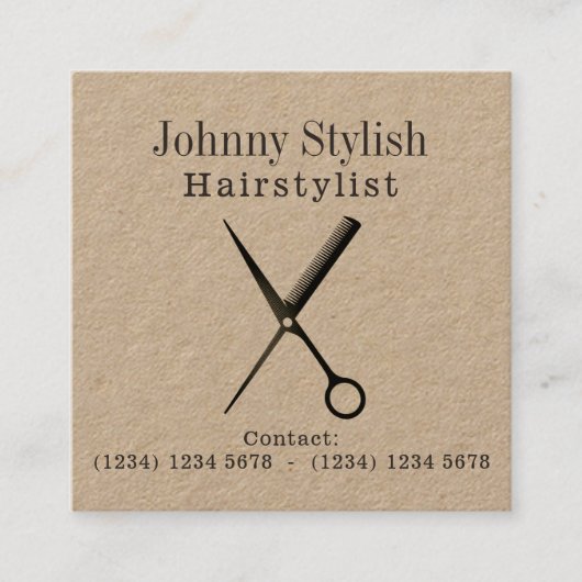 モダンな優雅の専門の一見 スクエア名刺 (正面)