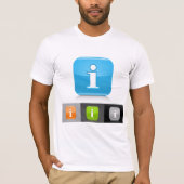 モダンな光沢のある情報シンボル Tシャツ (正面)