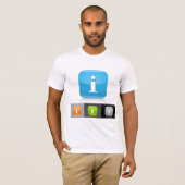 モダンな光沢のある情報シンボル Tシャツ (正面フル)