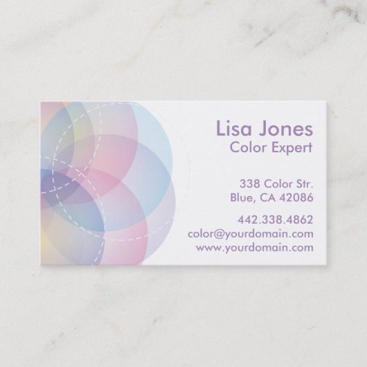 モダンな円の名刺 名刺 (正面)