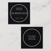 モダンな円形によって組み立てられる文字 スクエア名刺 (正面/裏面)