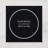 モダンな円形によって組み立てられる文字 スクエア名刺 (裏面)
