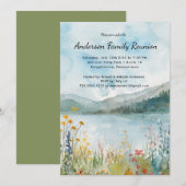 モダンな再会 ラスティック ワイルドフラワーズ インビテーション (正面/裏面)