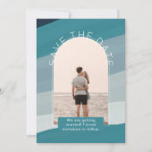 モダンな写真でSave The Dates ウェディング 招待状 (正面)