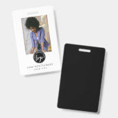 モダンな写真とロゴ バッジ (Front & Back)