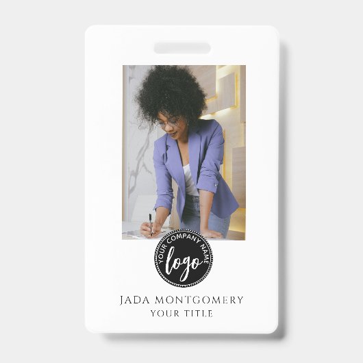 モダンな写真とロゴ バッジ (Front)