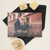 モダンな写真と手書き風文字のSave the Date セーブザデート