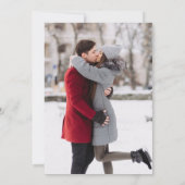 モダンな写真と白い文字の結婚式 招待状 (裏面)