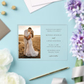 モダンな写真のエレガントな結婚式 アクリル招待状 (インサイチュ (ウェディング))