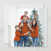 モダンな写真のクリスマス ホリデー カード (裏面)