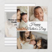 モダンな写真のコラージュ | 母の日 ホリデーカード (正面/裏面)