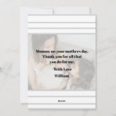 モダンな写真のコラージュ | 母の日 ホリデーカード (裏面)