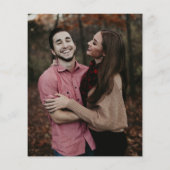 モダンな写真のシンプルな予算結婚式招待状 (裏面)