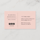 モダンな写真の不動産エージェントの名刺 名刺 (裏面)