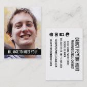 モダンな写真の個人事業カード 名刺 (正面/裏面)