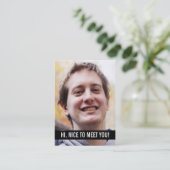 モダンな写真の個人事業カード 名刺 (スタンド正面)