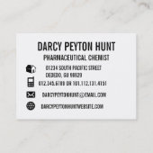 モダンな写真の個人事業カード 名刺 (裏面)