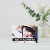 モダンな写真の個人事業カード 名刺 (スタンド正面)