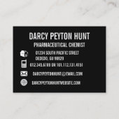 モダンな写真の個人事業カード 名刺 (裏面)